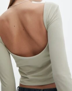 Supersoft Backless Long Sleeve Top 31 Supersoft Backless Long Sleeve Top -Glassons layley longsleeve sea mist imageback tl102955pch