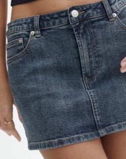 Ringspun Low Rise Denim Skirt -Glassons leni ringspun mini skirt ronnie ringspun imageback ss55069spu