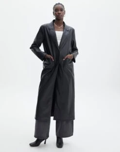 Scoop Neck Ribbed Knit Midi Dress 32 Scoop Neck Ribbed Knit Midi Dress -Glassons liberty long line coat black front cl124199pu