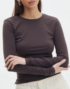 Supersoft Long Sleeve Top -Glassons limmy slinky longsleeve its soy cute imageback tl55301pch