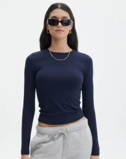 Drawstring Satin Maxi Skirt -Glassons limmy slinky longsleeve navy blazer front tl55301pch 3