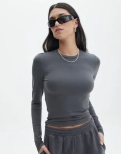 Tailored Wide Leg Ponte Pant -Glassons limmy slinky longsleeve shadow dancer front tl55301pch 3