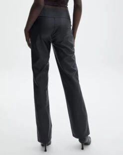 Faux Leather Low Rise Pant -Glassons lolo low rise leather pant black back pw83861pu