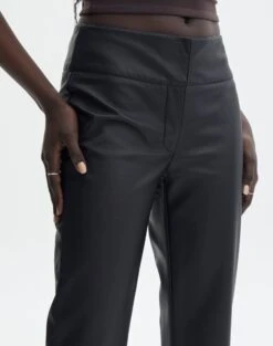 Faux Leather Low Rise Pant -Glassons lolo low rise leather pant black imageback pw83861pu