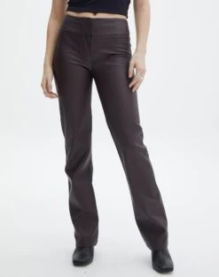 Faux Leather Low Rise Pant -Glassons lolo low rise leather pant its soy cute full pw83861pu