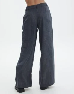Mid Rise Striped Relaxed Leg Pant -Glassons lorence pinstripe pant grey pinstripe back pw69506stp