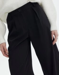 Mid Rise Relaxed Leg Pant -Glassons lorence tailored pant black imageback pw69506pln
