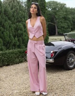 Mid Rise Wide Leg Pant -Glassons loretta wide leg pant baby suit front pw51730pln