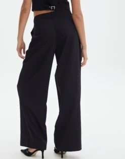 Mid Rise Wide Leg Pant -Glassons loretta wide leg pant black back pw51730pln
