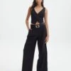 Mid Rise Wide Leg Pant -Glassons loretta wide leg pant black front pw51730pln