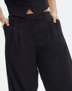 Mid Rise Wide Leg Pant -Glassons loretta wide leg pant black imageback pw51730pln