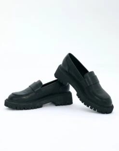 Ribbed Turtleneck Top -Glassons loulou loafer shoe black front sh88811pu