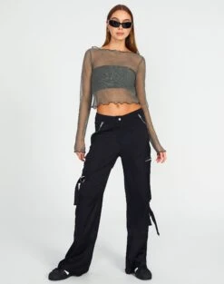 Lettuce Hem Mesh Top -Glassons maisie longsleeve mesh top cypress full tl114400msh