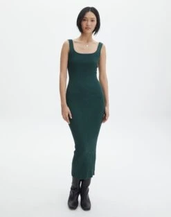 Panelled Maxi Dress -Glassons mia maxi knit dress thyme out front kd52288knt 1