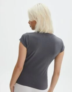 Printed Short Sleeve Top -Glassons miley shortsleeve top 98 london shadow dancer back ts117313prt