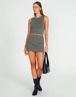 Mid Rise Mini Skirt 27 Mid Rise Mini Skirt -Glassons minka supersoft mini skirt cypress front ss54706pln
