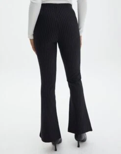 Pinstripe High Rise Flared Ponte Pant -Glassons minogue high rise flare ponte black pinstripe back pw52146str