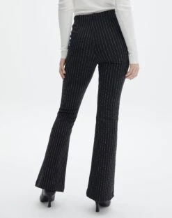 High Rise Pinstripe Flare Ponte Pant -Glassons minogue super flare ponte pants black pinstripe back pw52146stp