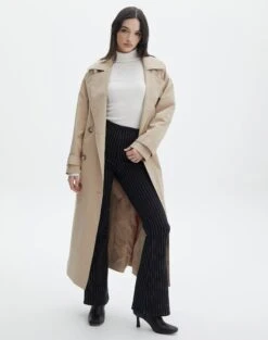 Mid Rise Striped Relaxed Leg Pant -Glassons minogue super flare ponte pants black pinstripe front pw52146stp