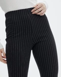 High Rise Pinstripe Flare Ponte Pant -Glassons minogue super flare ponte pants black pinstripe imageback pw52146stp