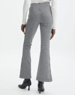 Gingham High Rise Flare Ponte Pant -Glassons minogue super flare ponte pants seersucker gingham back pw52146ghm