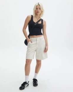 Keyhole Long Sleeve Wrap Top -Glassons nate longline denim short flour power front sw127903rdnm