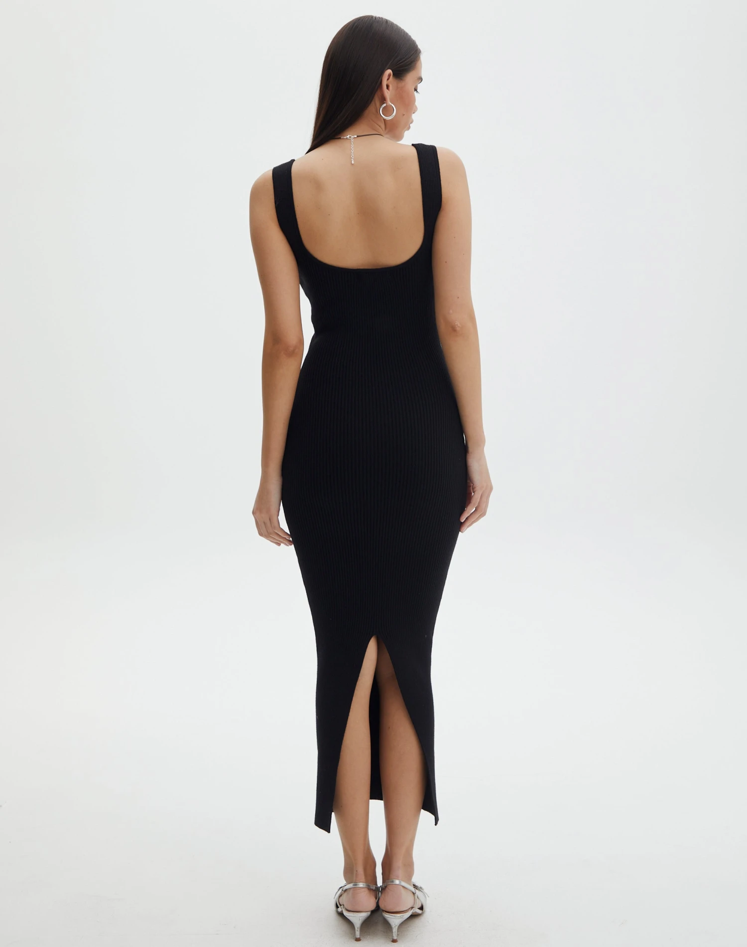Scoop Neck Ribbed Knit Midi Dress 5 Scoop Neck Ribbed Knit Midi Dress - Image 3