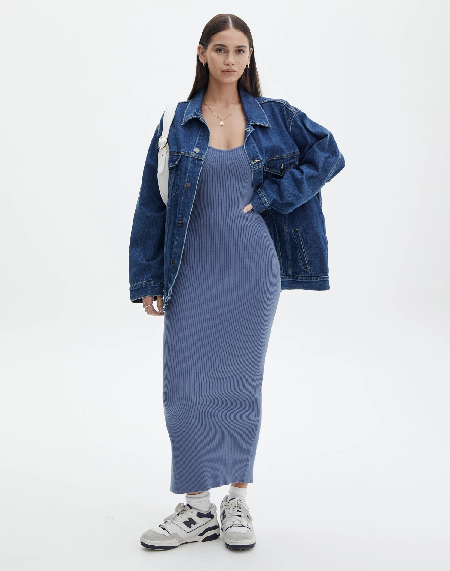 Scoop Neck Ribbed Knit Midi Dress 9 Scoop Neck Ribbed Knit Midi Dress - Image 7