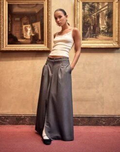 Luxe Lounge Modal Slim-Fit Maxi Skirt -Glassons noretta tailored maxi charcoal marle front sl126067pln