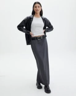 Crew Neck Longline Tank -Glassons o frank longline tank snow marle full tv115122orib