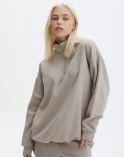 Keyhole Long Sleeve Wrap Top -Glassons o olivia oversized quarter zip on the rocks front tl97172ocot 1