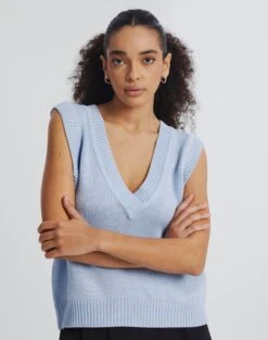 Satin Long Sleeve Shirt -Glassons oliver oversized vest blue melody front kv54237knt