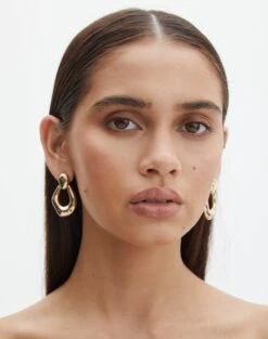 One Shoulder Asymmetric Top -Glassons opa oval drop earrings gold front je144650ear
