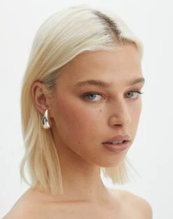 Off The Shoulder Mini Dress -Glassons otto oversized drop earrings silver front je139867ear
