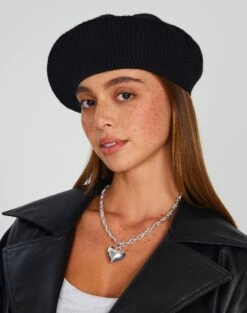 Strapless Fishnet Corset Top -Glassons oui oui beret black front ha107918knt