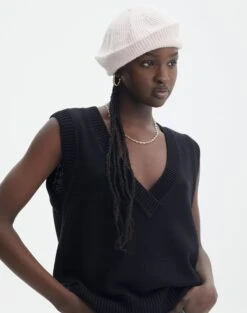 Strapless Fishnet Corset Top -Glassons oui oui beret rose and thorne front ha107918knt