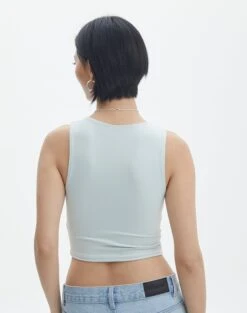 Supersoft High Neck Crop Tank -Glassons penelope super soft tank mist me back tv106845pch