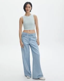 Supersoft High Neck Crop Tank -Glassons penelope super soft tank mist me full tv106845pch