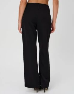 Double Button Tailored Pant -Glassons penny button suit pant black back pw91835pln