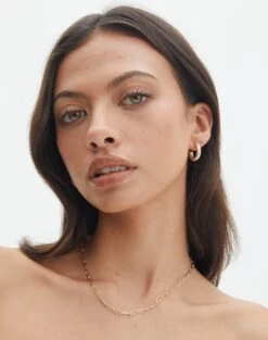 Tie Front Puff Sleeve Maxi Dress -Glassons plated fine chain link necklace gold front je105967nl 2