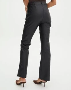 Stitch Detail Faux Leather Pant 23 Stitch Detail Faux Leather Pant -Glassons polly pu pant black back pw106535pu