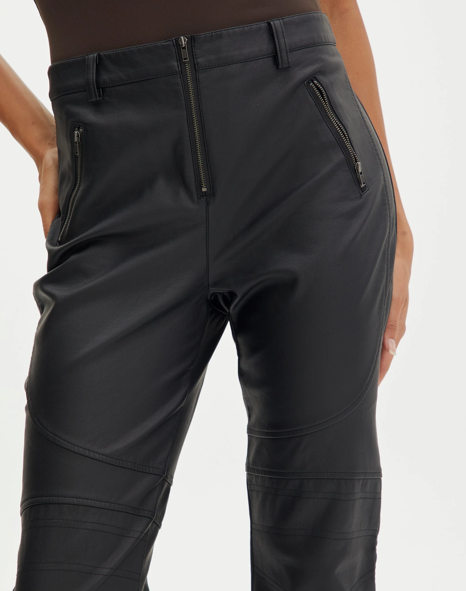 Stitch Detail Faux Leather Pant 6 Stitch Detail Faux Leather Pant - Image 4