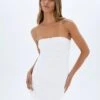 Strapless Pointelle Mini Dress -Glassons poppy pointelle tube dress whitepink bow front ds101684poi 1