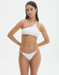 Knot Front Bandeau Bikini Top -Glassons r aiden adjustable high cut bikini briefs white front ga54030rpln 3