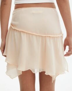 Ruffle Mini Skirt -Glassons r cleo chiffon mini skirt peach sorbet back ss123493rchi