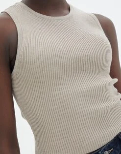 Rib Knit Tank -Glassons r guy cropped knit dj tan imageback kv55139rrib