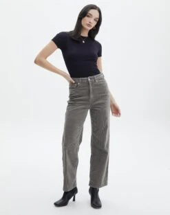 Mid Rise Straight Leg Cotton Cargo Pant -Glassons r heidi high rise straight leg everythings pine front pw52818rcor