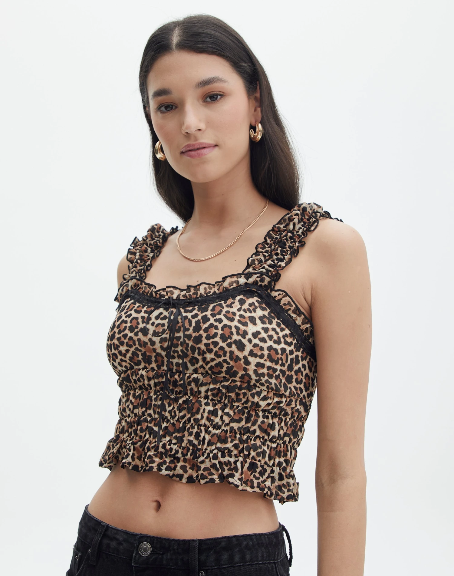 Printed Lace Trim Cami Top 16 Printed Lace Trim Cami Top - Image 14