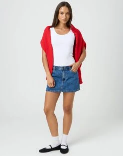 Lace Up Detailed Corset Top -Glassons r leni low rise hemmed mini skirt suzy mid wash front ss55069rden 3