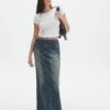 Denim Maxi Skirt -Glassons r lisbon denim maxi skirt coyote blue front sl119702rdnm 1